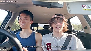 Twink boyfriend fucks me raw in the woods, a boys’ love story Big Boobs Porn Video