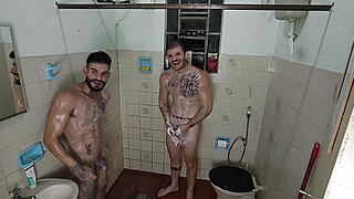 Who will be the passive one to take a shower with us? Big Boobs Porn Video