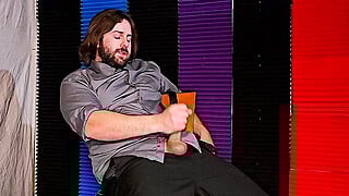 Solo Male Sensually Cums on Suit Big Boobs Porn Video