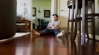 Wanking and Cumming in my Smelly Sock Big Boobs Porn Video