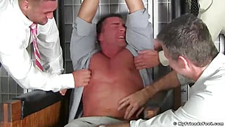 Braden, Brad and Cameron after party tickle time for fun Big Boobs Porn Video