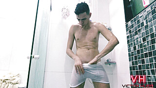 Taking A Bath In White Underwear She Wa Big Boobs Porn Video
